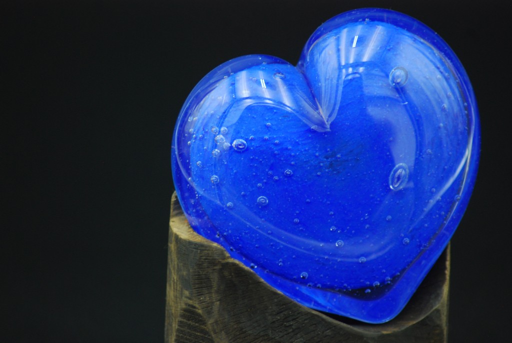 Srdce- tmavě modrá