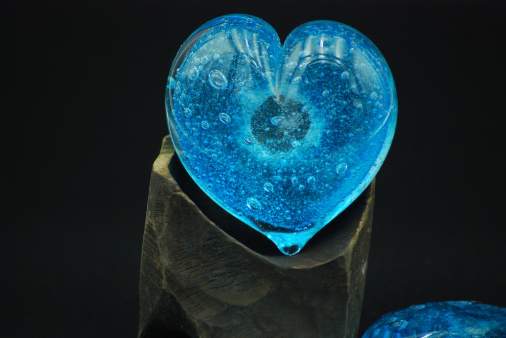 Srdce - modrá azur